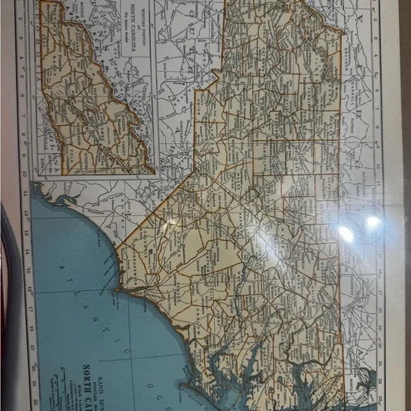 Wall Art - Vintage North Carolina Georgia and Florida Map Prints (set of 3) - Picture 8 of 12